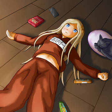 ジャージ姿のアビー