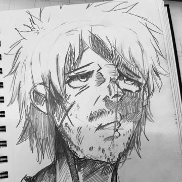 Annoyed facial expression