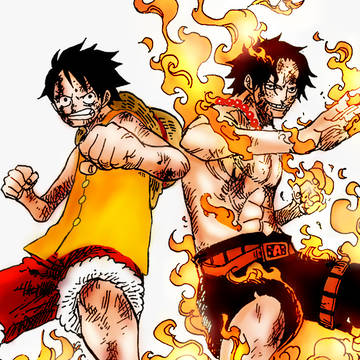 Ace and Luffy Brotherly Fire