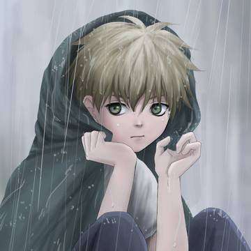 雨に打たれて