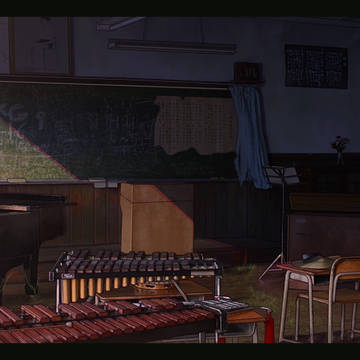 夕暮れ音楽室