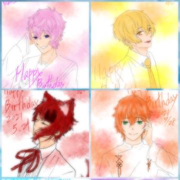 🍓👑の誕生日イラスト