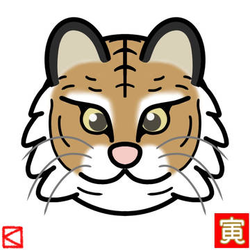 虎の年賀状イラスト