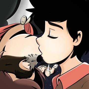 comic book kiss