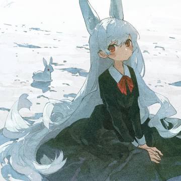 雪うさ