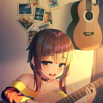 ギターを弾くめぐみん