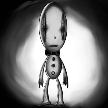 Dark doll/undead doll drawing