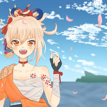 桜と海と宵宮