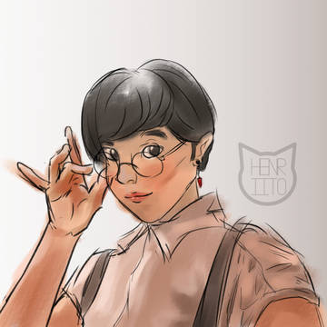 a draw of a girl ><