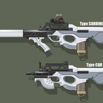 Bullpup+Thumb-hole grip Rifle