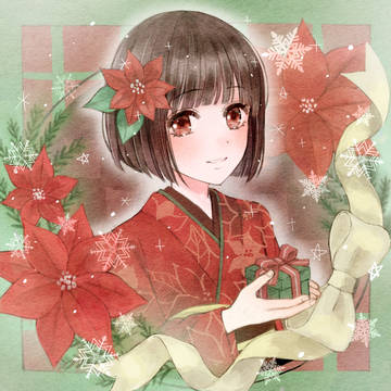 赤い花とクリスマス