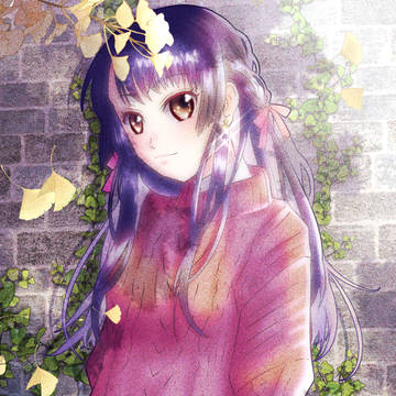 セーターを着るポン子