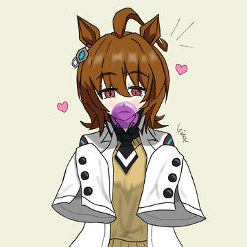 フーセンガムに夢中なアグネスタキオン