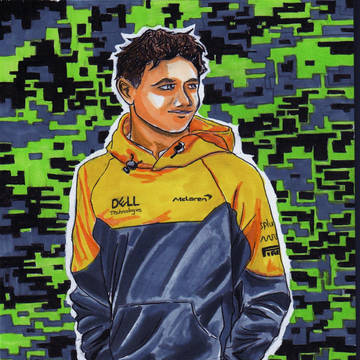 Lando Norris wearing hoodie !