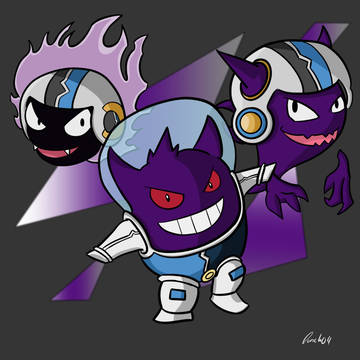 Space style Gengar evolutions