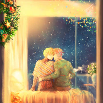 「クリスマス。落雪。ハグ。」