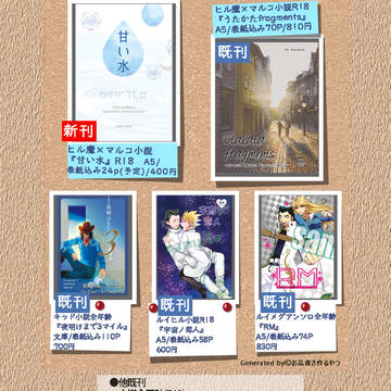 【大鎧球祭・おしながき】※キャプションにBOOTHへのリンクあり