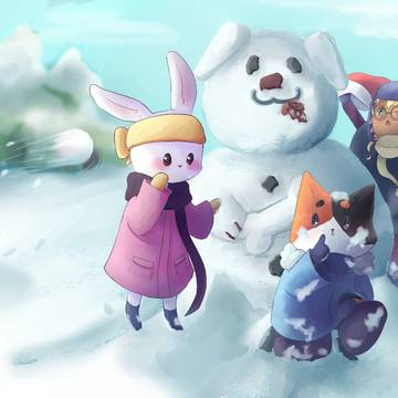 Let's play together in the snow!