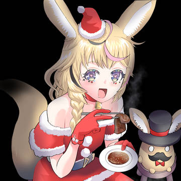 焼肉中のポルカさん