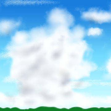 1時間ドローイング「積乱雲」