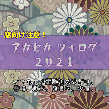 アカセカツイログ2021【腐向け】