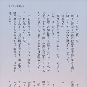 ナジ主で初日の出