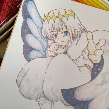 色鉛筆で描いたオベロン