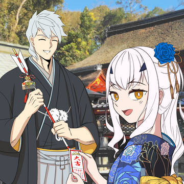メリュジーヌ&パーシヴァルと初詣!