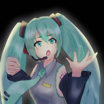 初音ミクさん(逆光&牛丼差分)