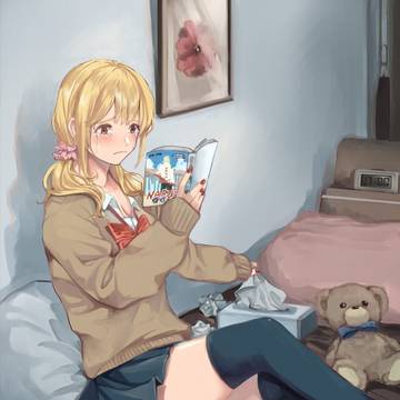 ギャルが徐々にオタクになっていく絵