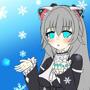 雪を見るますきゃっと