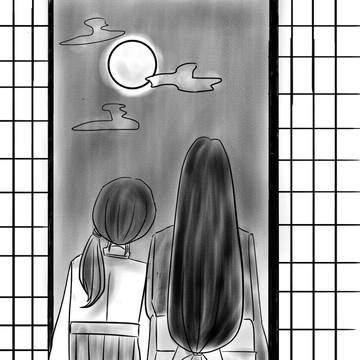 一緒にお月見