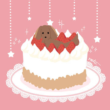 ダックス×デコレーションケーキ