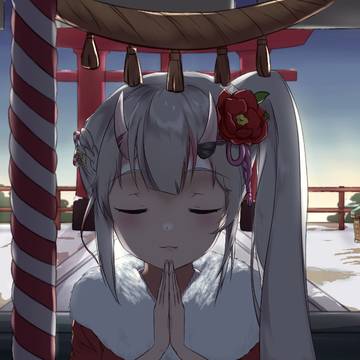 お嬢の初詣
