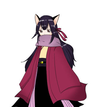 和服風きつね娘