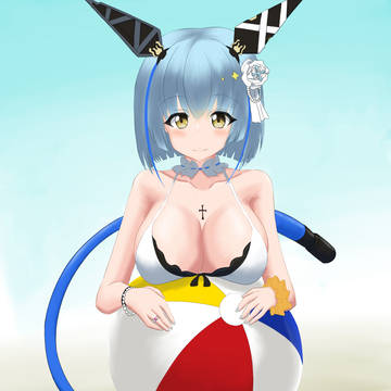 Gasco and a beach ball
