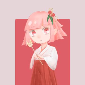 正月の女の子