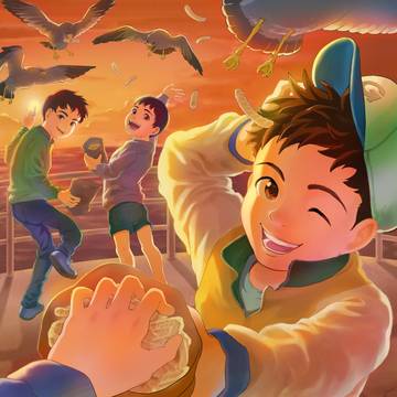 風吹く船の上で