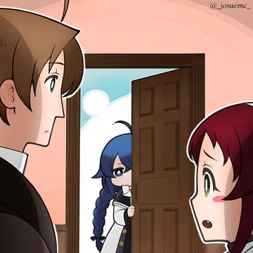 Roxy, Rudeus, Aisha.