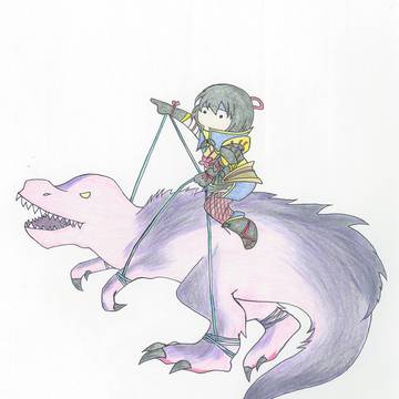MHRハンターちゃん落描き