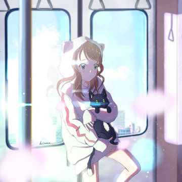 猫と女の子