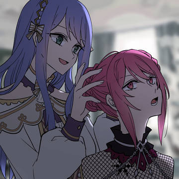 髪をくくる