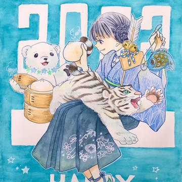 2022年年賀イラスト🐯🐯🐯