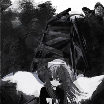 校庭が歪んで見えた