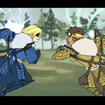 Clash Between Lion and Stag