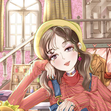 ネイルサロンの少女
