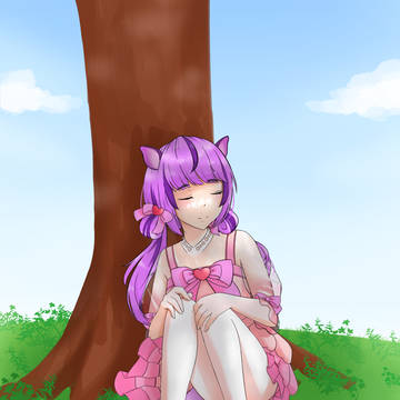 Maelys under the tree