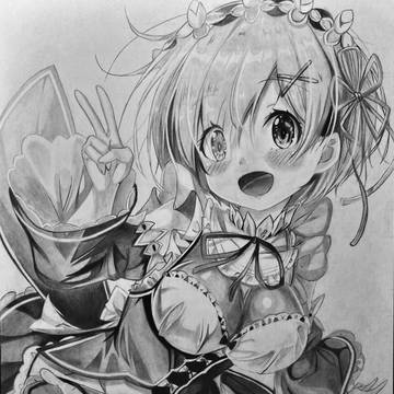 【鉛筆模写】レム
