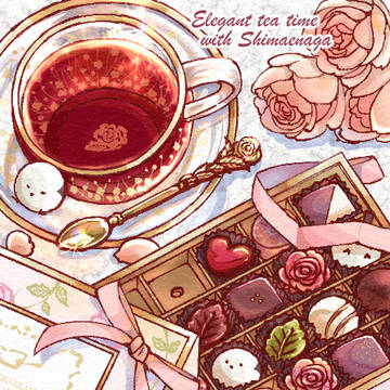 シマエナガと優雅な午後のお茶