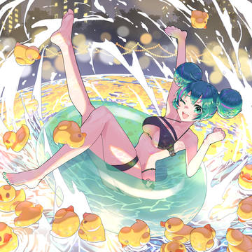 アヒルのナイトプール